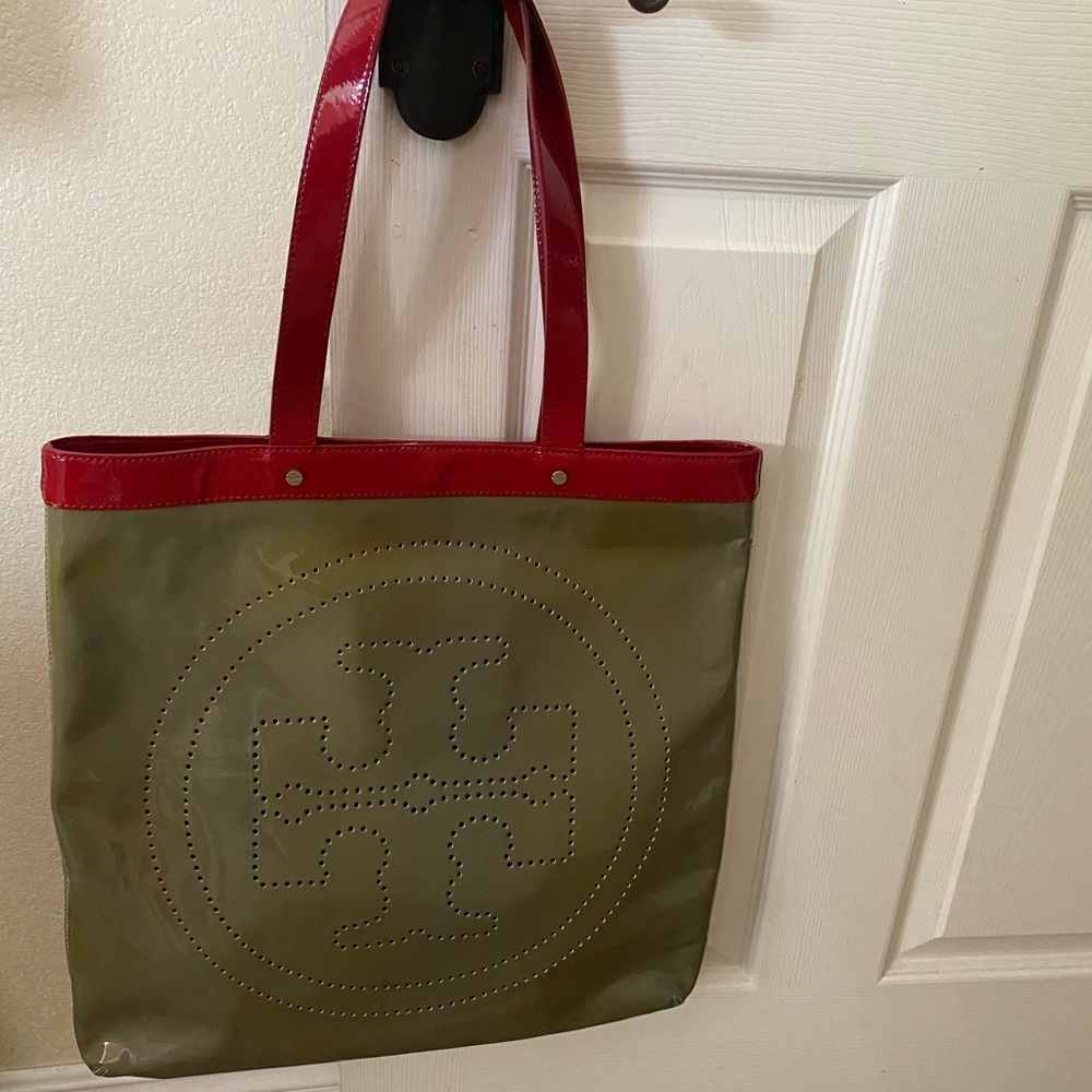Large Tory Burch Patent Leather Tote